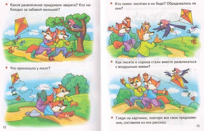 Развитие речи составление текста по рисунку и опорным словам 1 класс